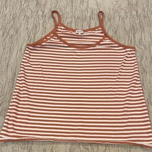 KULE Women's Rust and White Striped Camisole